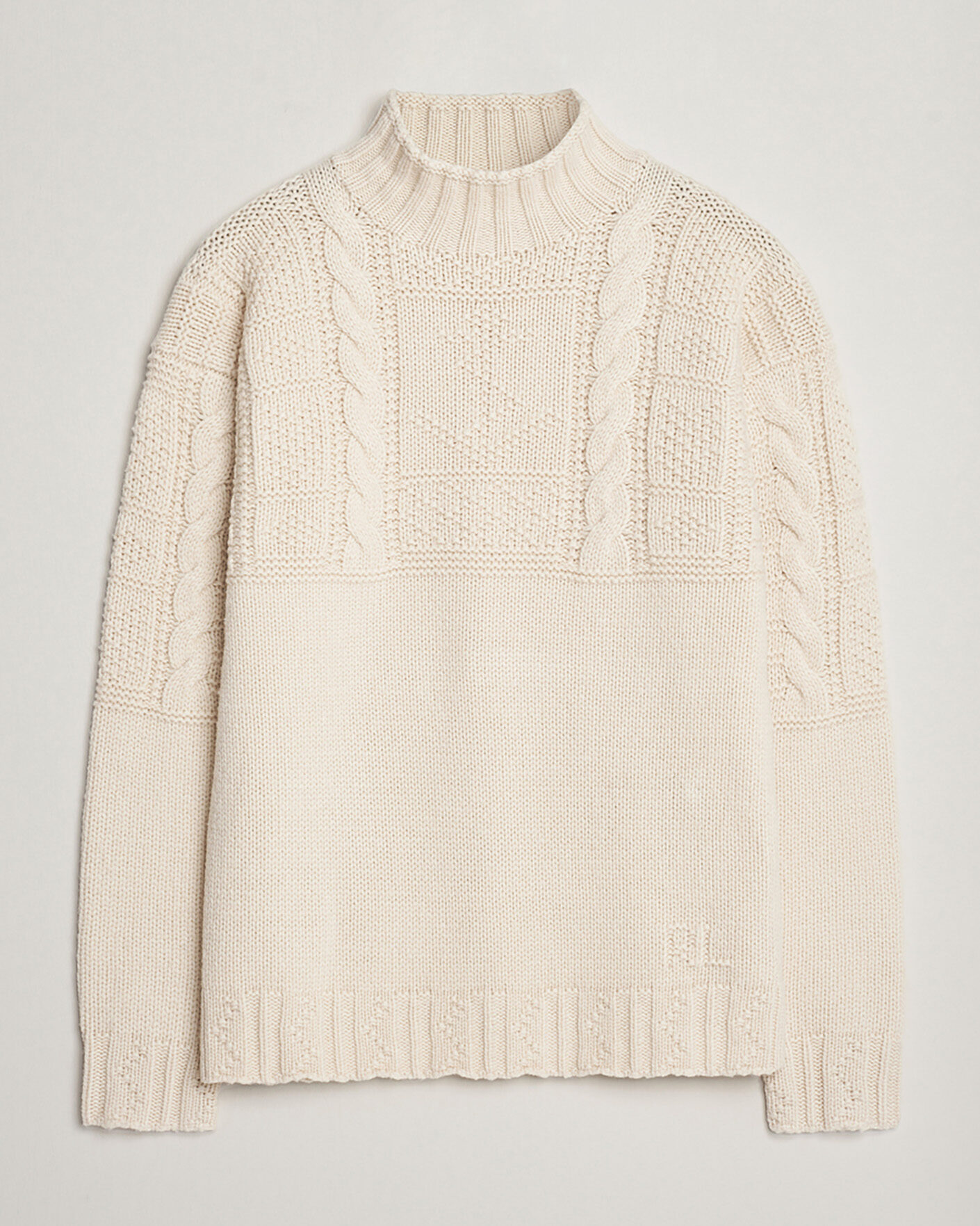 Herren | Pre-owned Pullover | Pre-owned | Polo Ralph Lauren Wool Knitted Aran Rollneck Cream M