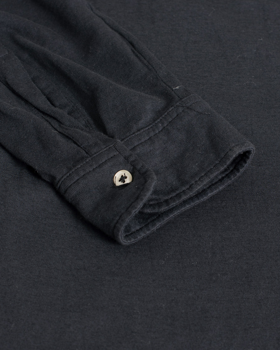 Herren | Pullover | Pre-owned | Massimo Alba Long Sleeve Polo Washed Black S