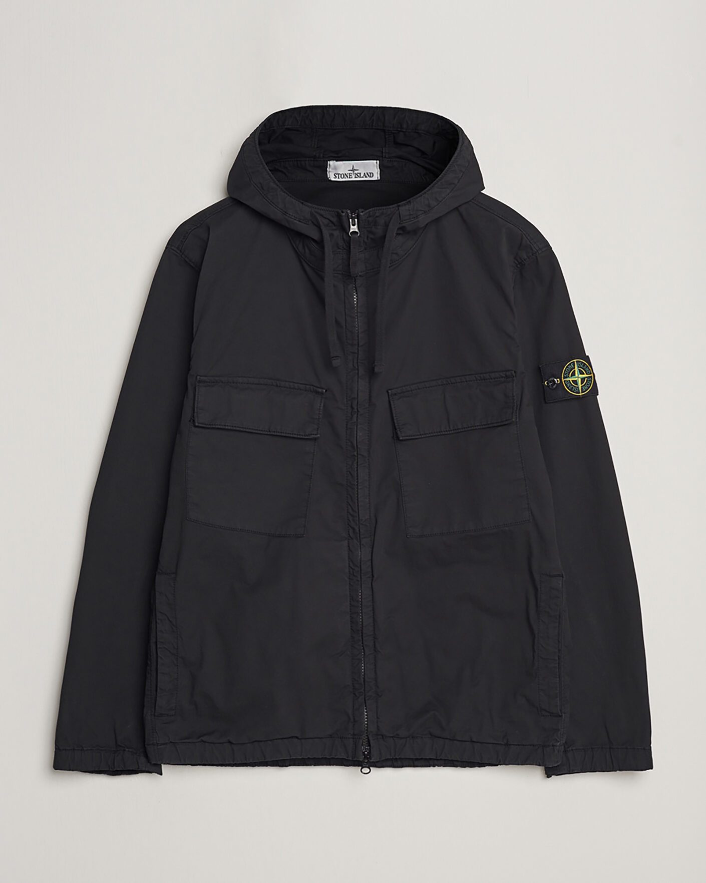Herren | Pre-owned Jacken | Pre-owned | Stone Island Supima Cotton Hooded Jacket Black XL
