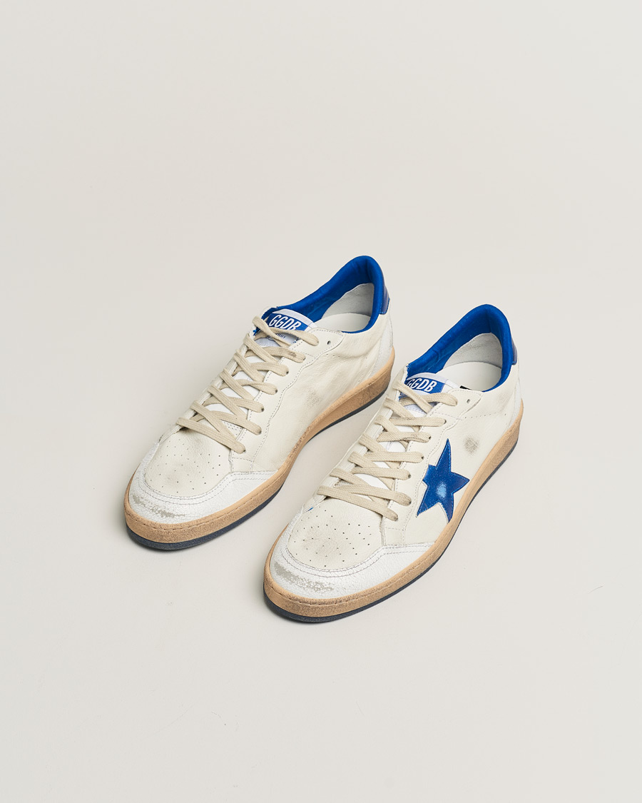 Herren | Golden Goose Ball Star Sneakers White/Blue | Pre-owned | Golden Goose Ball Star Sneakers White/Blue