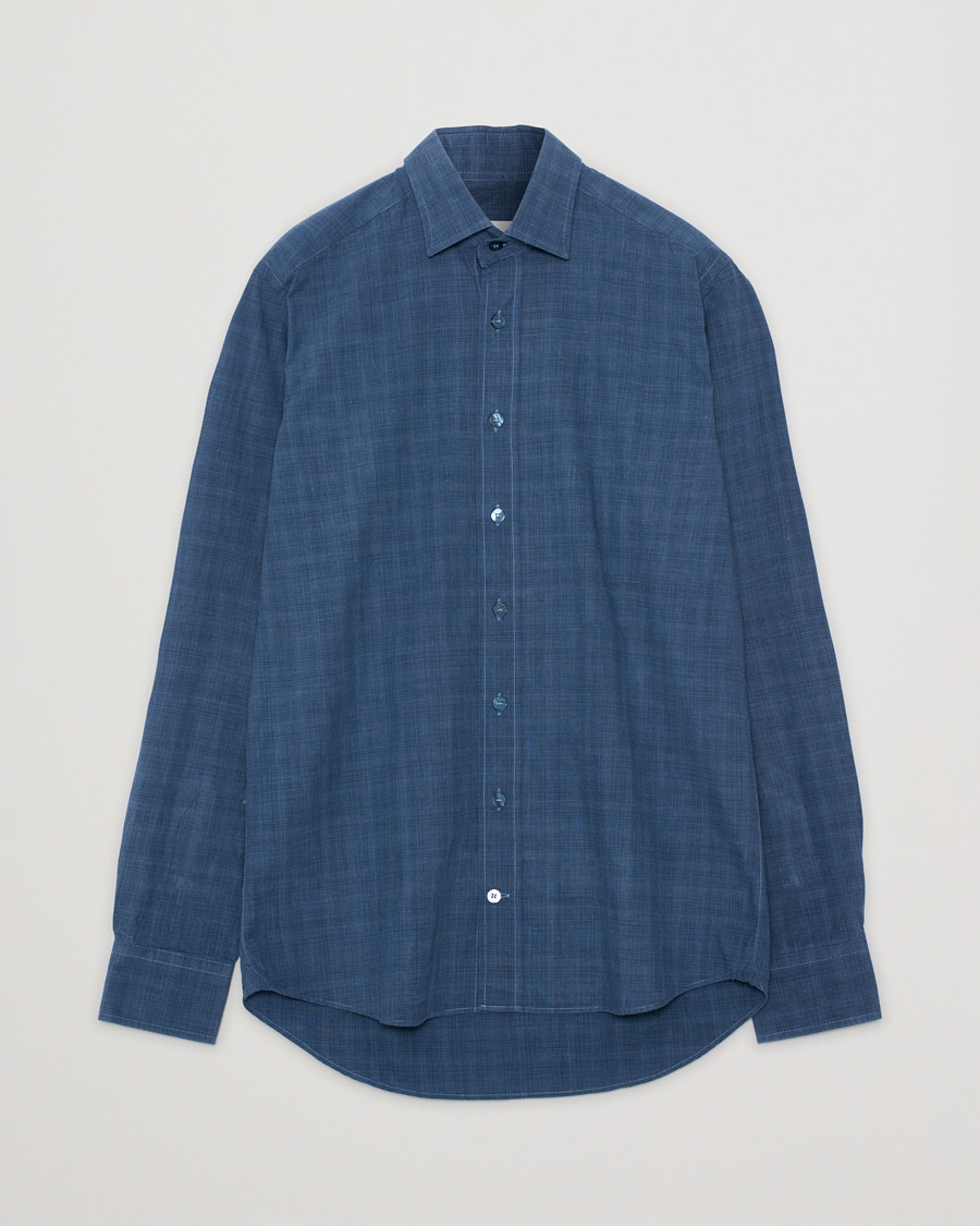 Herren | Pre-owned Hemden | Pre-owned | Slim Fit Checked Cotton Shirt Blue 38 - S
