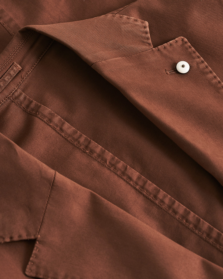 Herren | Sakkos | Pre-owned | L.B.M. 1911 Jack Regular Fit Cotton Stretch Blazer Brown