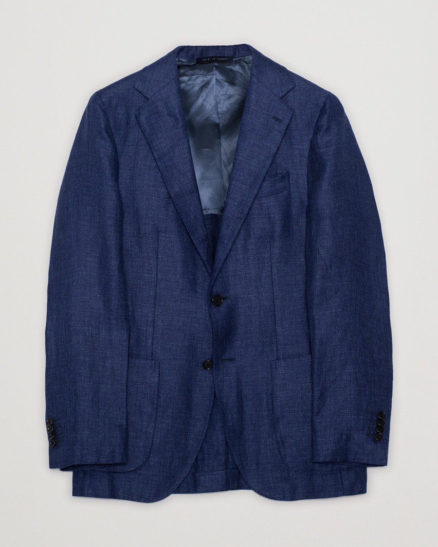 Herren | Sakkos | Pre-owned | Gaiola Napoli Wool/Linen Blazer Blue 46