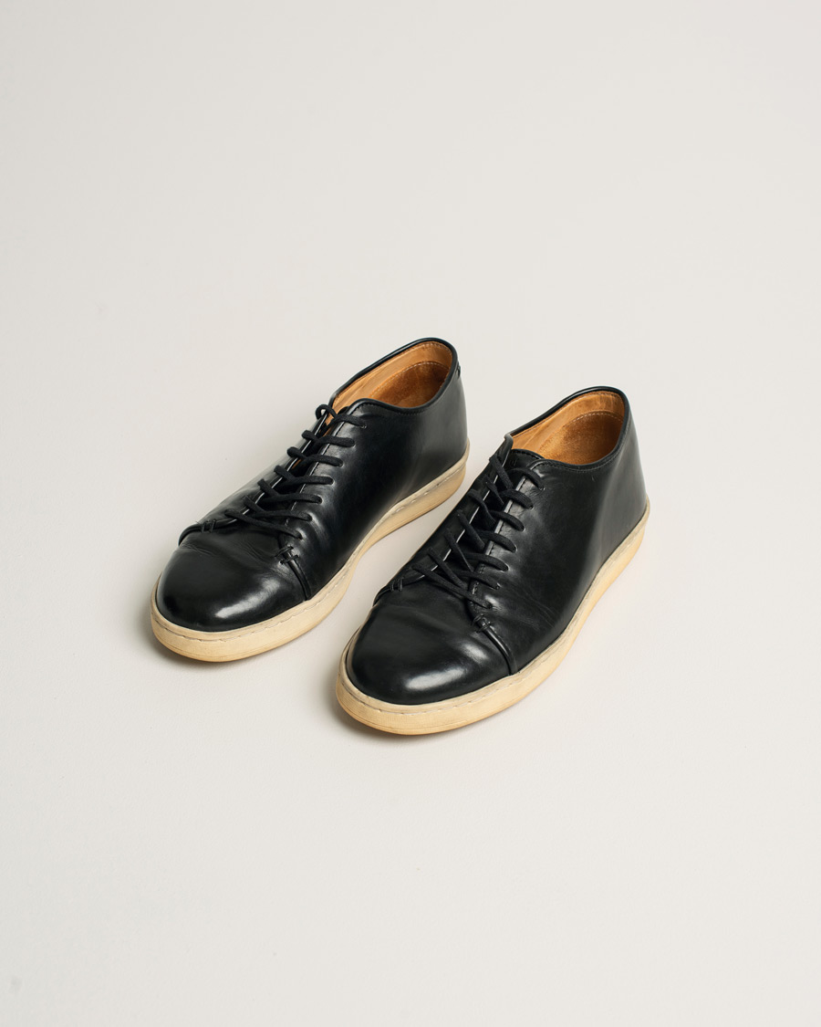 Herren | Crown Northampton Harlestone Leather Sneaker Black UK7,5 | Pre-owned | Crown Northampton Harlestone Leather Sneaker Black UK7,5