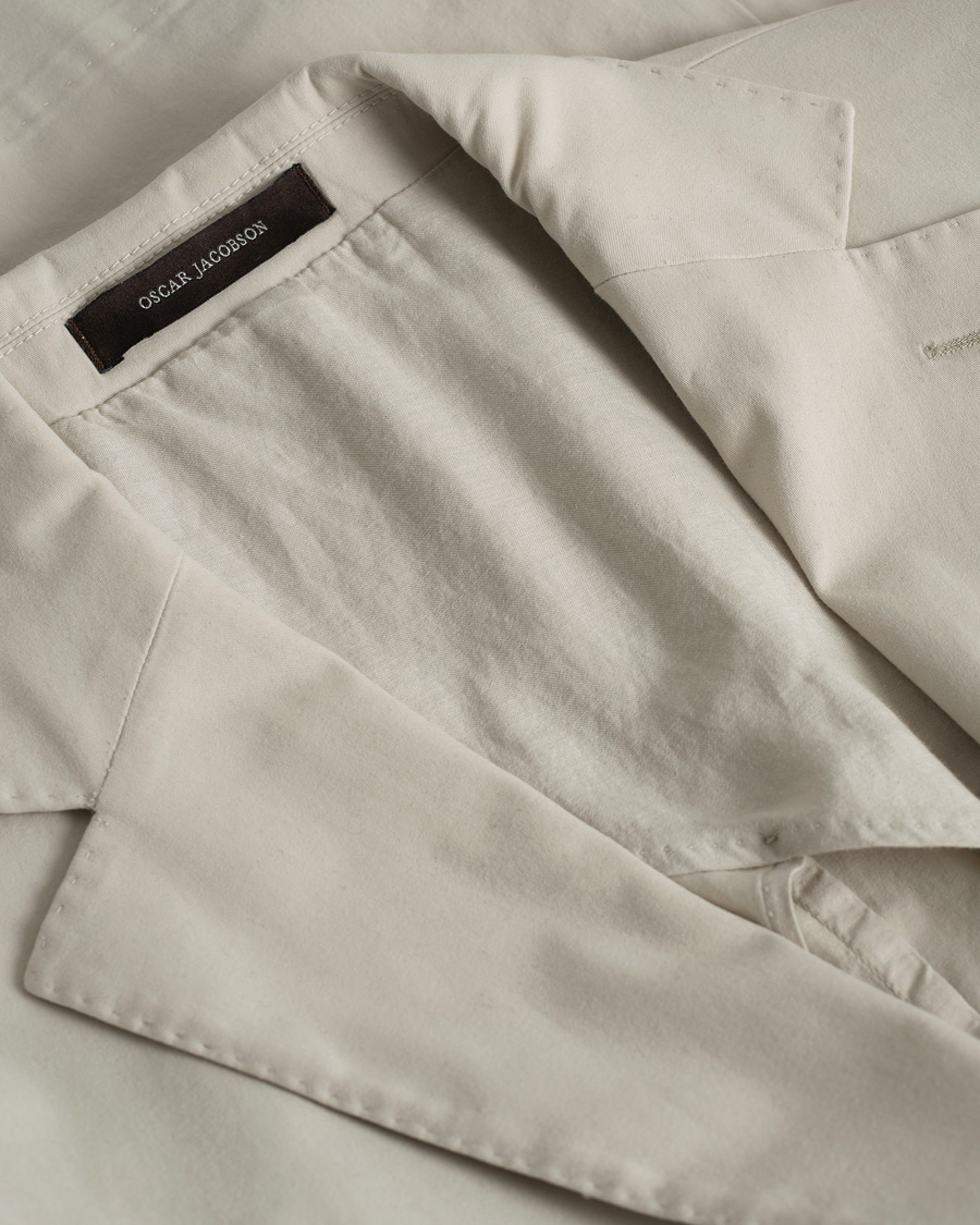 Herren | Oscar Jacobson Ferry Cotton Patch Pocket Blazer Beige 50 | Pre-owned | Oscar Jacobson Ferry Cotton Patch Pocket Blazer Beige 50