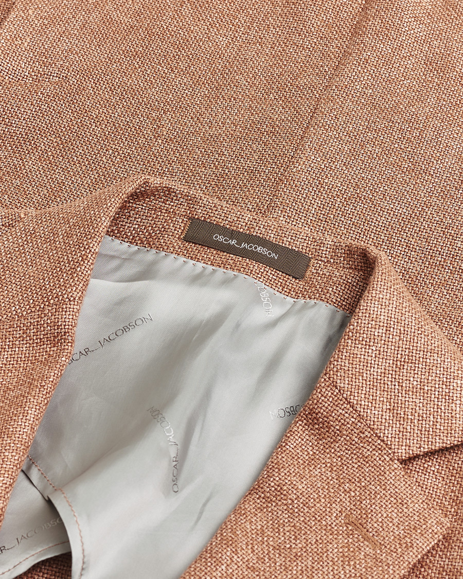 Herren | Pre-owned Sakkos | Pre-owned | Oscar Jacobson Ferry Hopsack Hemp/Wool Blazer Orange 54