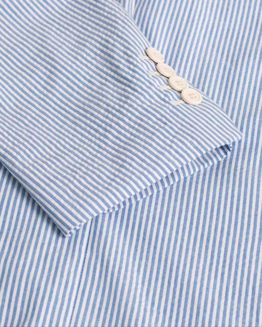 Herren | Sakkos | Pre-owned | Polo Ralph Lauren Seersucker Sportcoat Bright Blue