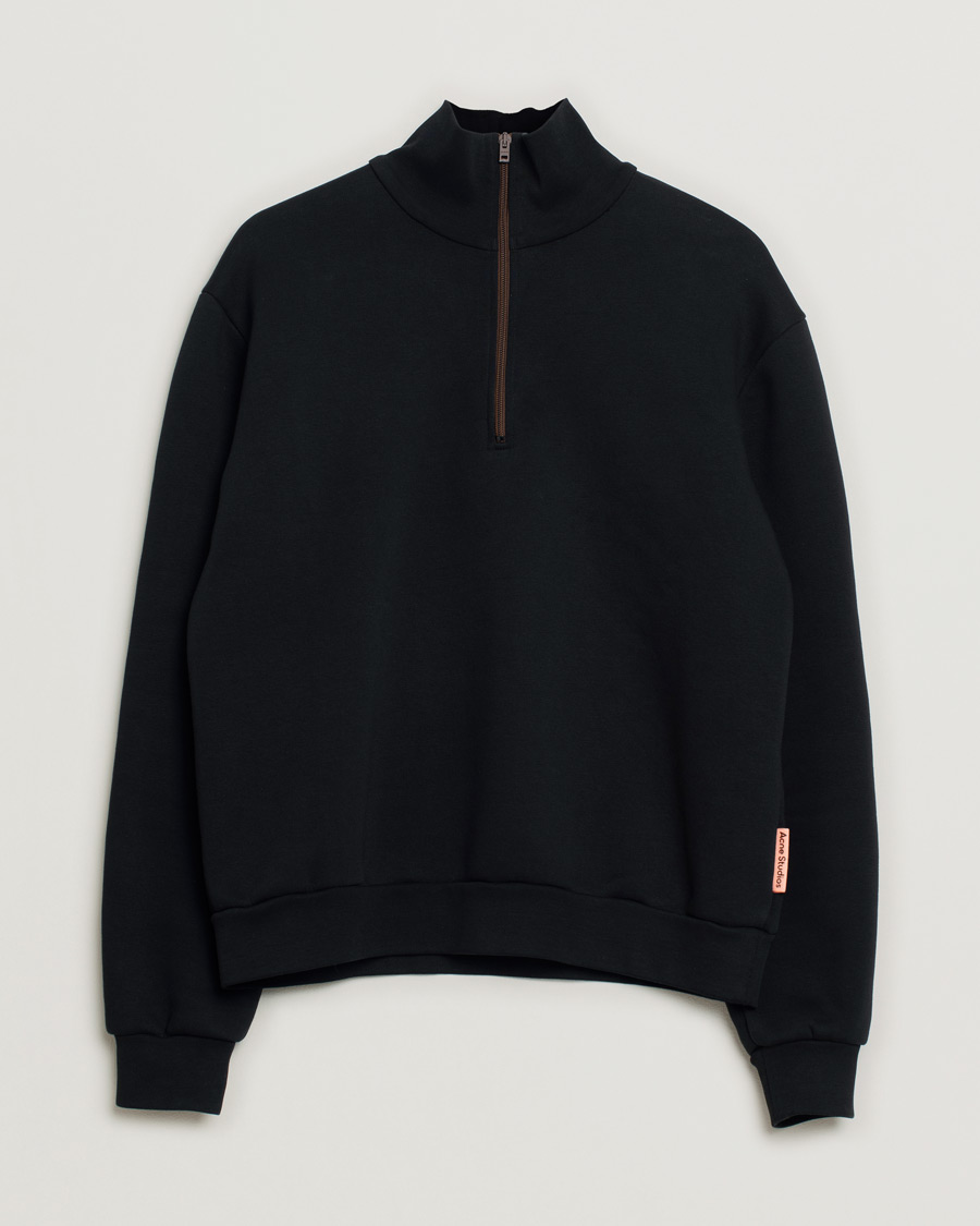 Herren | Acne Studios Half Zip Sweatshirt Black L | Pre-owned | Acne Studios Half Zip Sweatshirt Black L