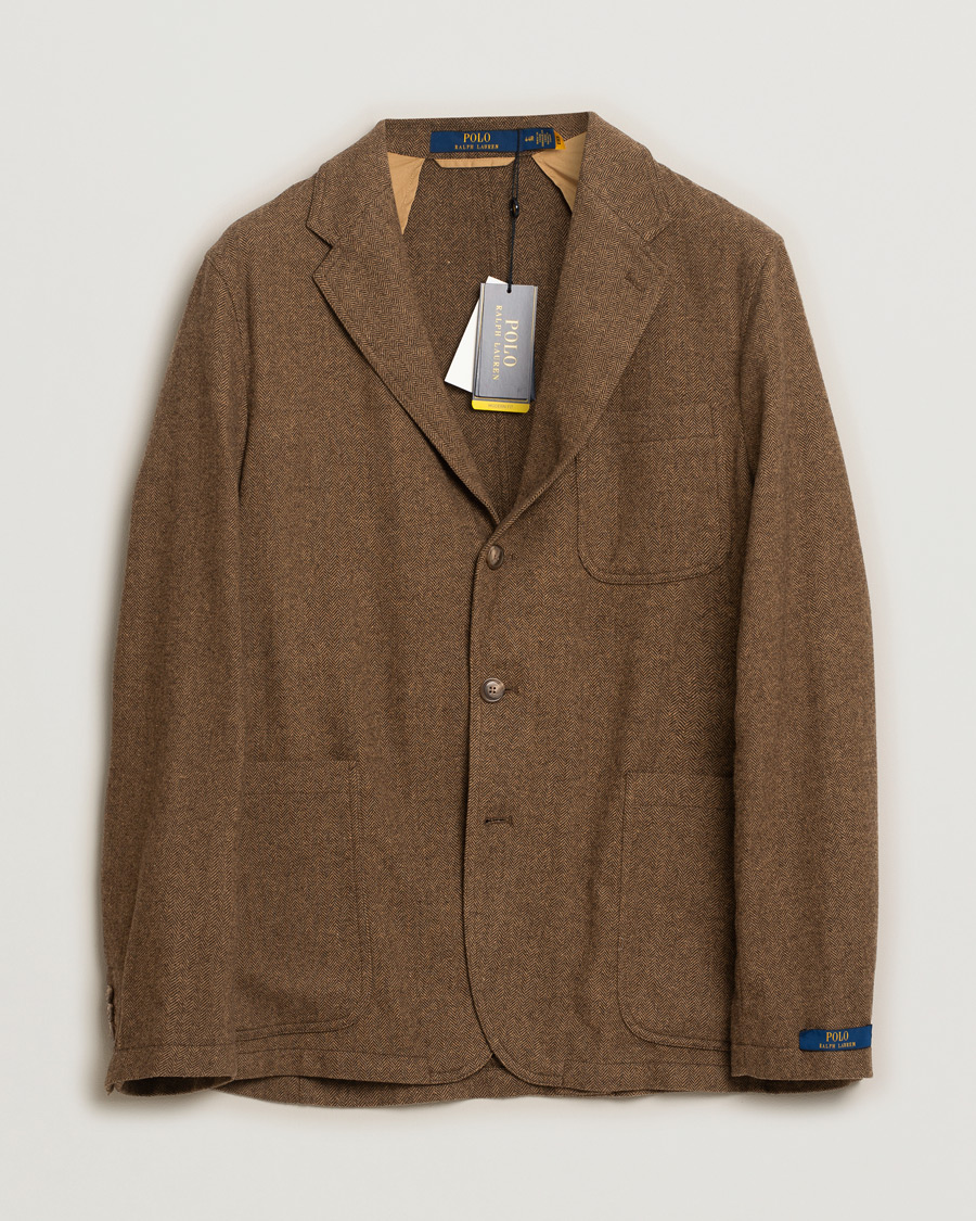 Herren | Sakkos | Pre-owned | Polo Ralph Lauren Classic Herringbone Sportcoat Brown/Tan