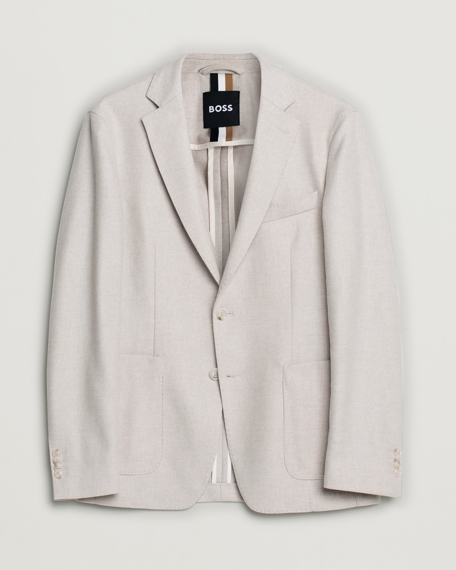Herren | Sakkos | Pre-owned | BOSS BLACK Hanry Wool Patch Pocket Blazer Open White