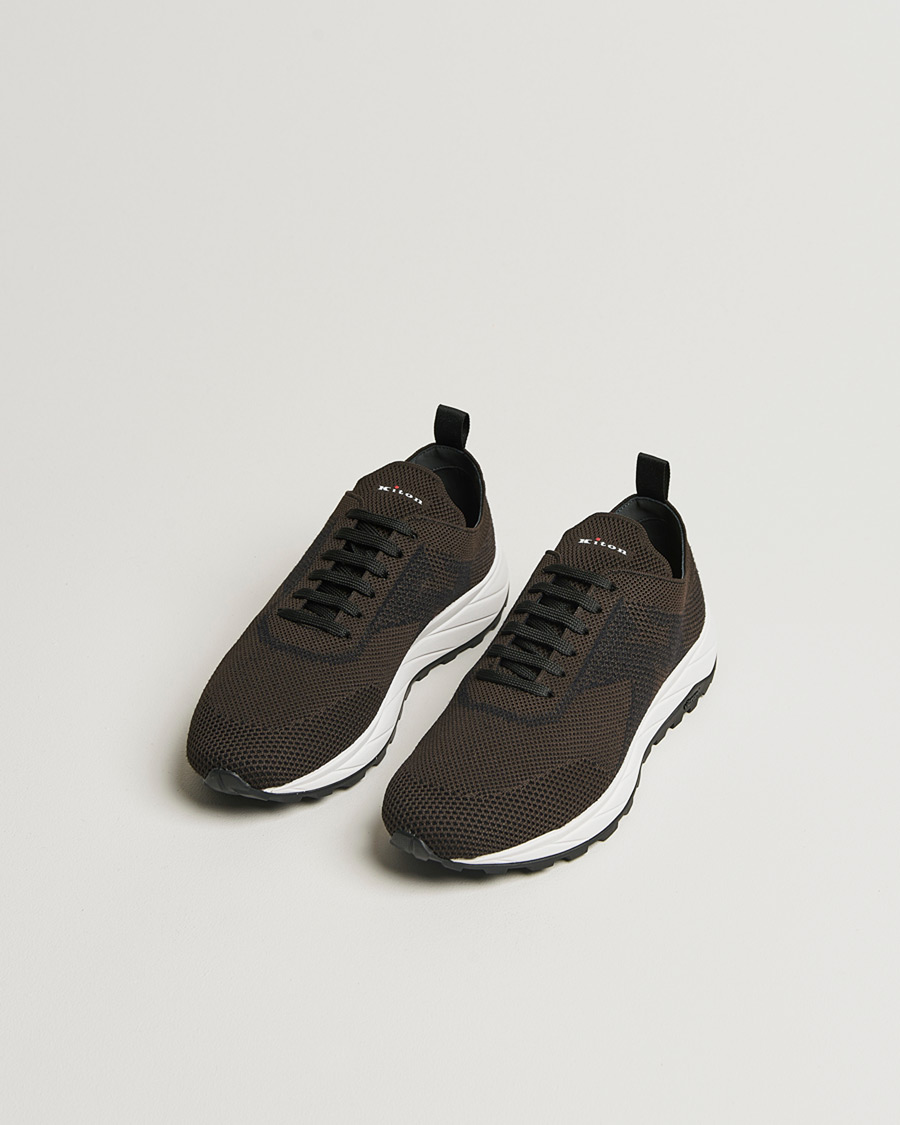 Herren | Pre-owned Schuhe | Pre-owned | Kiton Running Sneakers Dark Brown 43