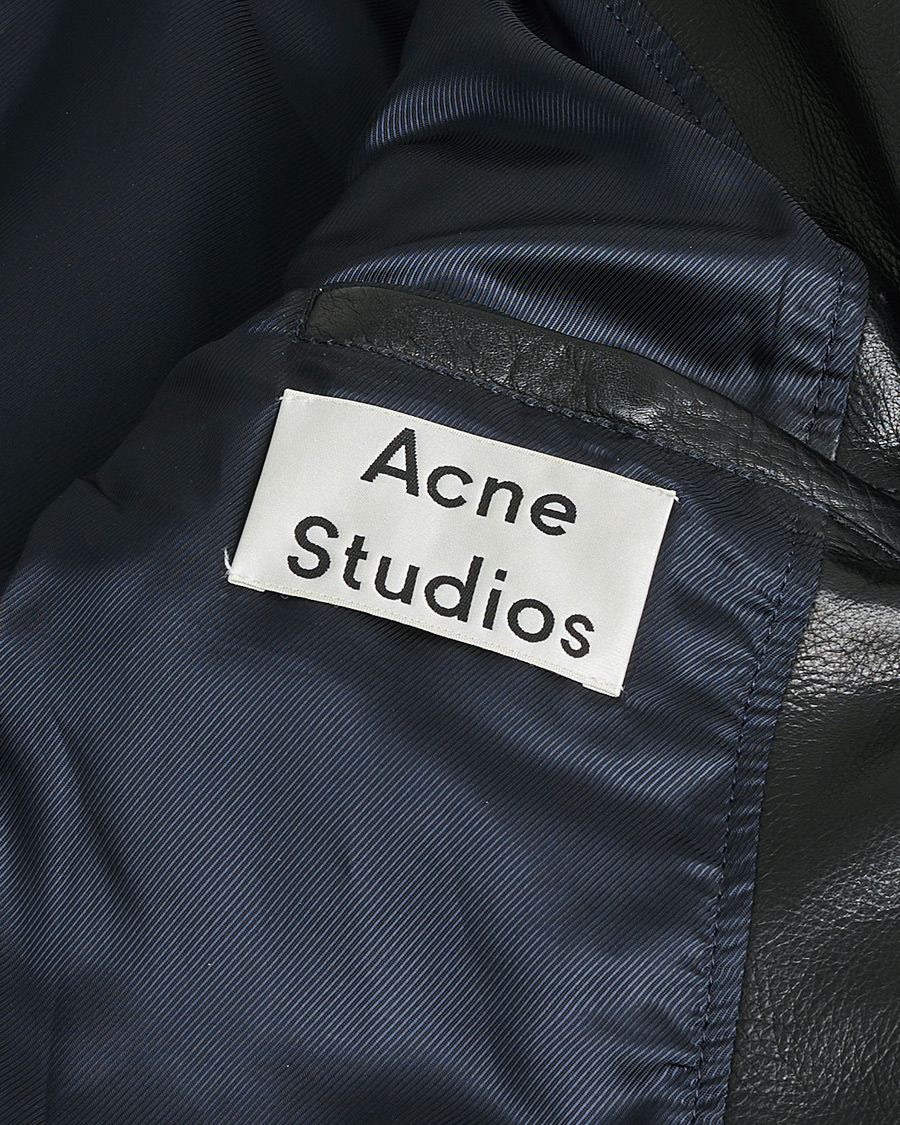 Herren | Pre-owned Jacken | Pre-owned | Acne Studios Oliver Leather Jacket Black 48