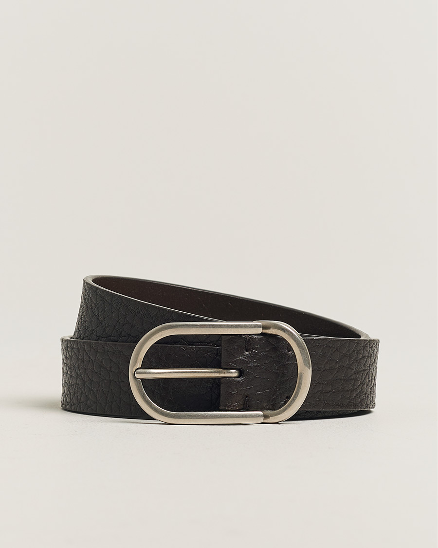 Herren | Pre-owned Accessoires | Pre-owned | Brunello Cucinelli Grain Leather Belt Dark Brown
