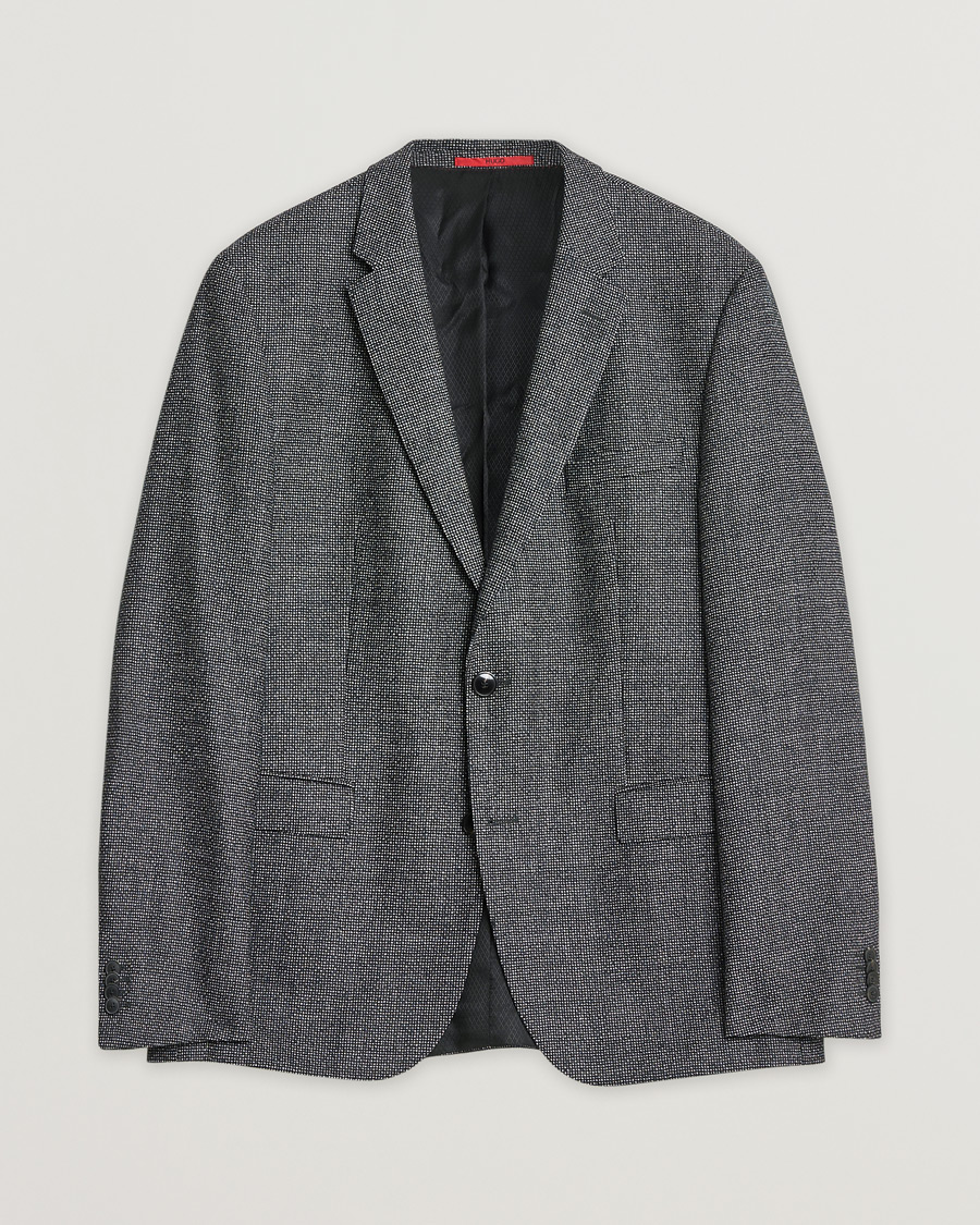 Herren | Pre-owned Sakkos | Pre-owned | HUGO Flannel Wool Blazer Grey 54