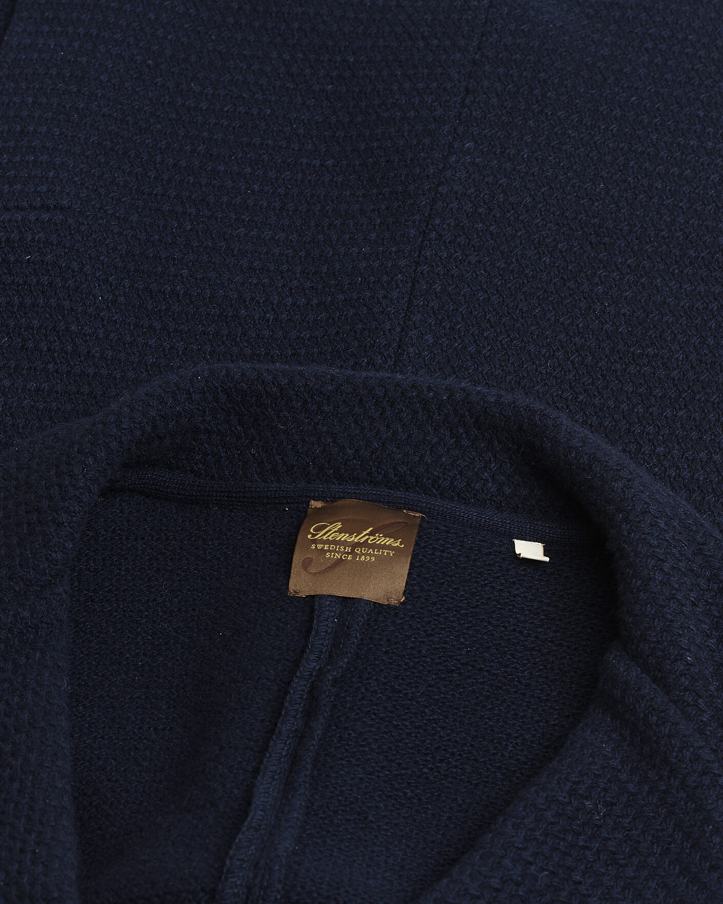 Herren | Pre-owned Sakkos | Pre-owned | Stenströms Knitted Textured Merino Wool Blazer Navy M