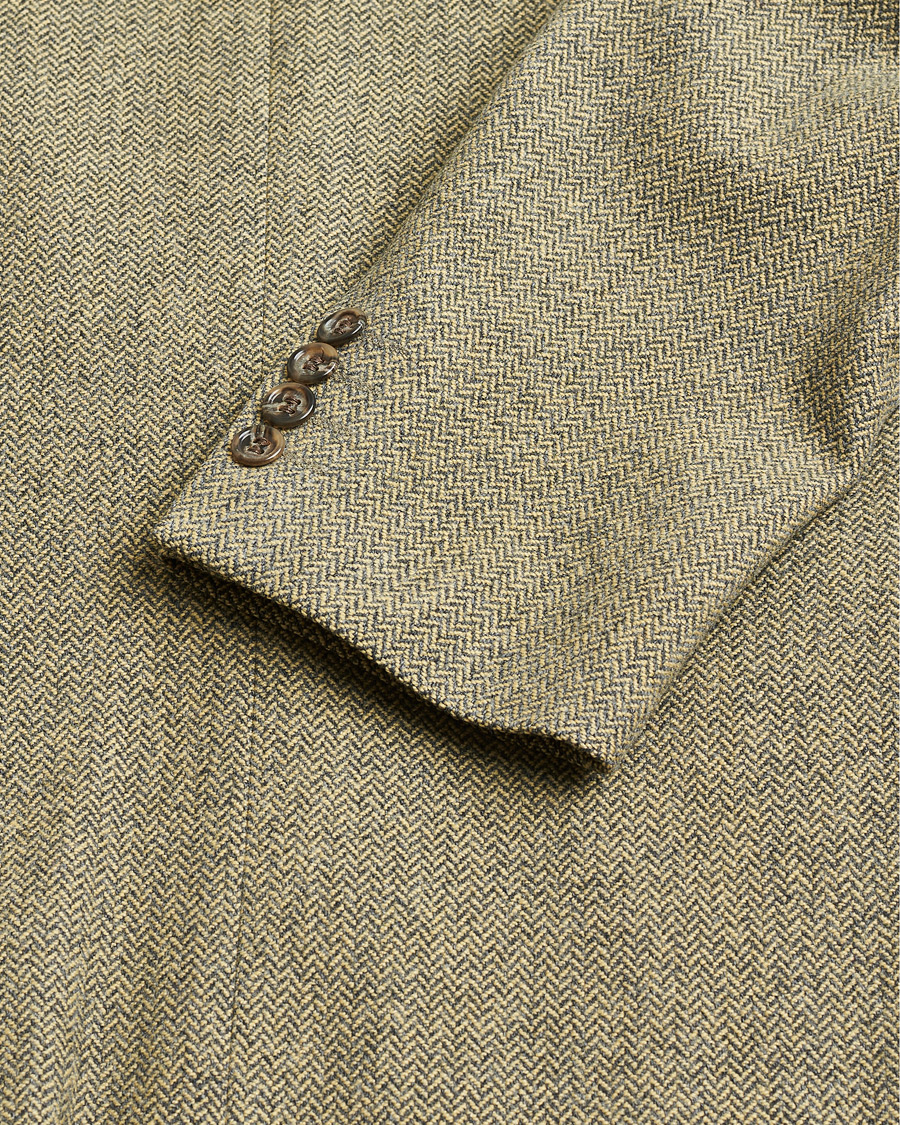 Herren | BOSS Vintage Wool Herringbone Blazer Beige 50 | Pre-owned | BOSS Vintage Wool Herringbone Blazer Beige 50