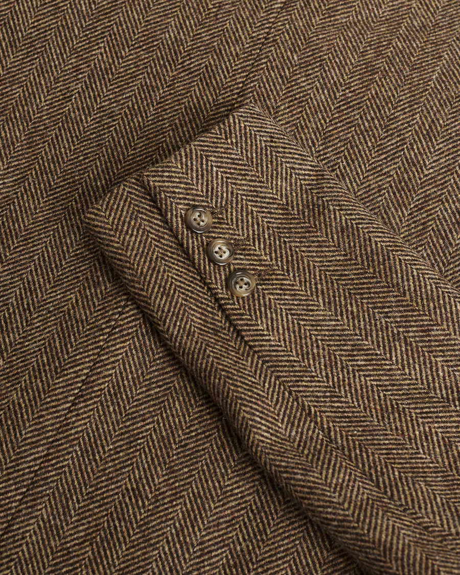 Herren | Pre-owned Sakkos | Pre-owned | Palmes Blaze Herringbone Wool Sport Coat Brown 46