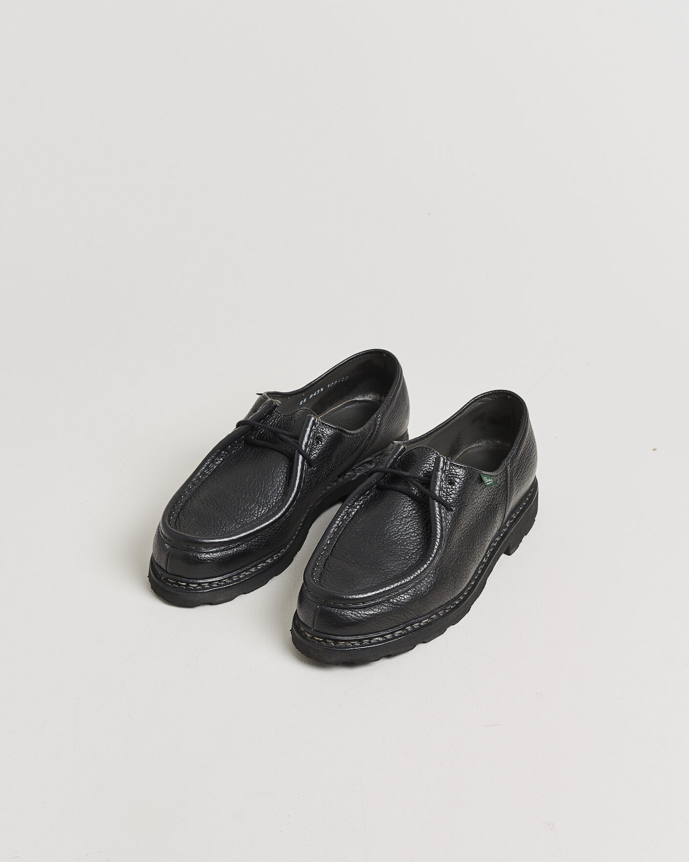 Herren | Pre-owned Rahmengenähte Schuhe | Pre-owned | Paraboot Michael Derby Black Deerskin 43,5