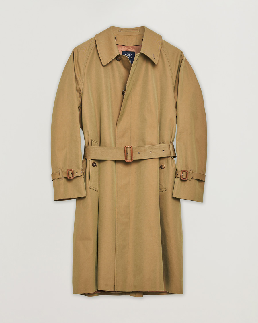 Herren | Jacken | Pre-owned | BEAMS F Balmacaan Gabardine Coat Olive UK36 - EU46
