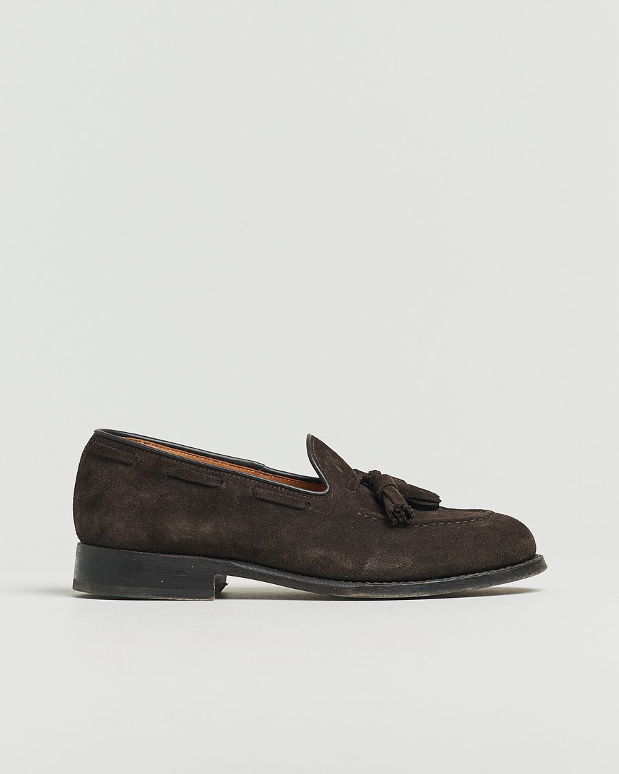 Herren | Myrqvist Mölle Tassel Loafer Dark Brown Suede UK6 - EU40 | Pre-owned | Myrqvist Mölle Tassel Loafer Dark Brown Suede UK6 - EU40