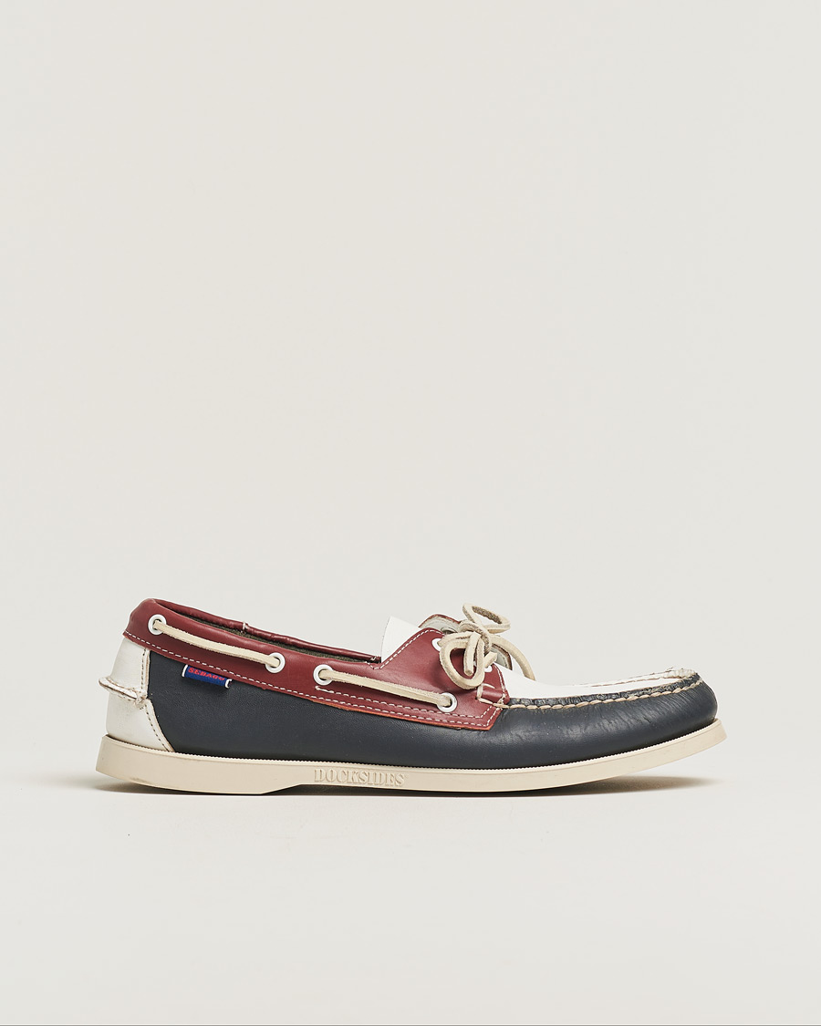 Herren | Sebago Docksides Navy/Red/White US11,5 - EU46 | Pre-owned | Sebago Docksides Navy/Red/White US11,5 - EU46