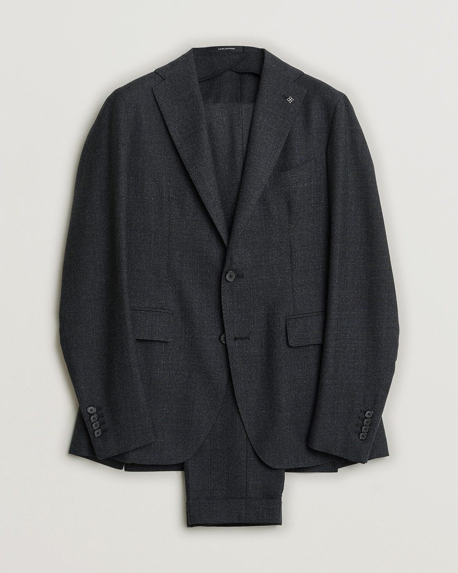 Herren | Tagliatore Wool Suit Anthracite Melange 46 | Pre-owned | Tagliatore Wool Suit Anthracite Melange 46