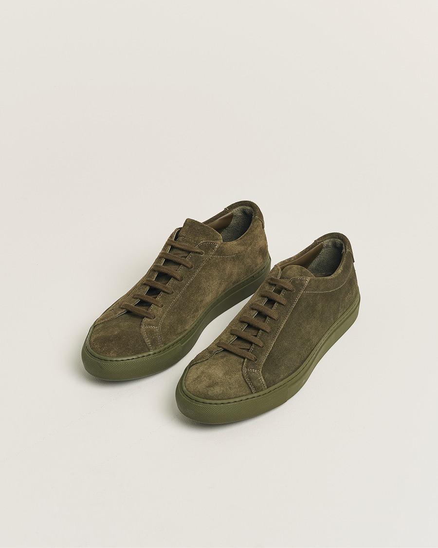 Herren | Pre-owned Schuhe | Pre-owned | Common Projects Original Achilles Suede Sneaker Army Green 40