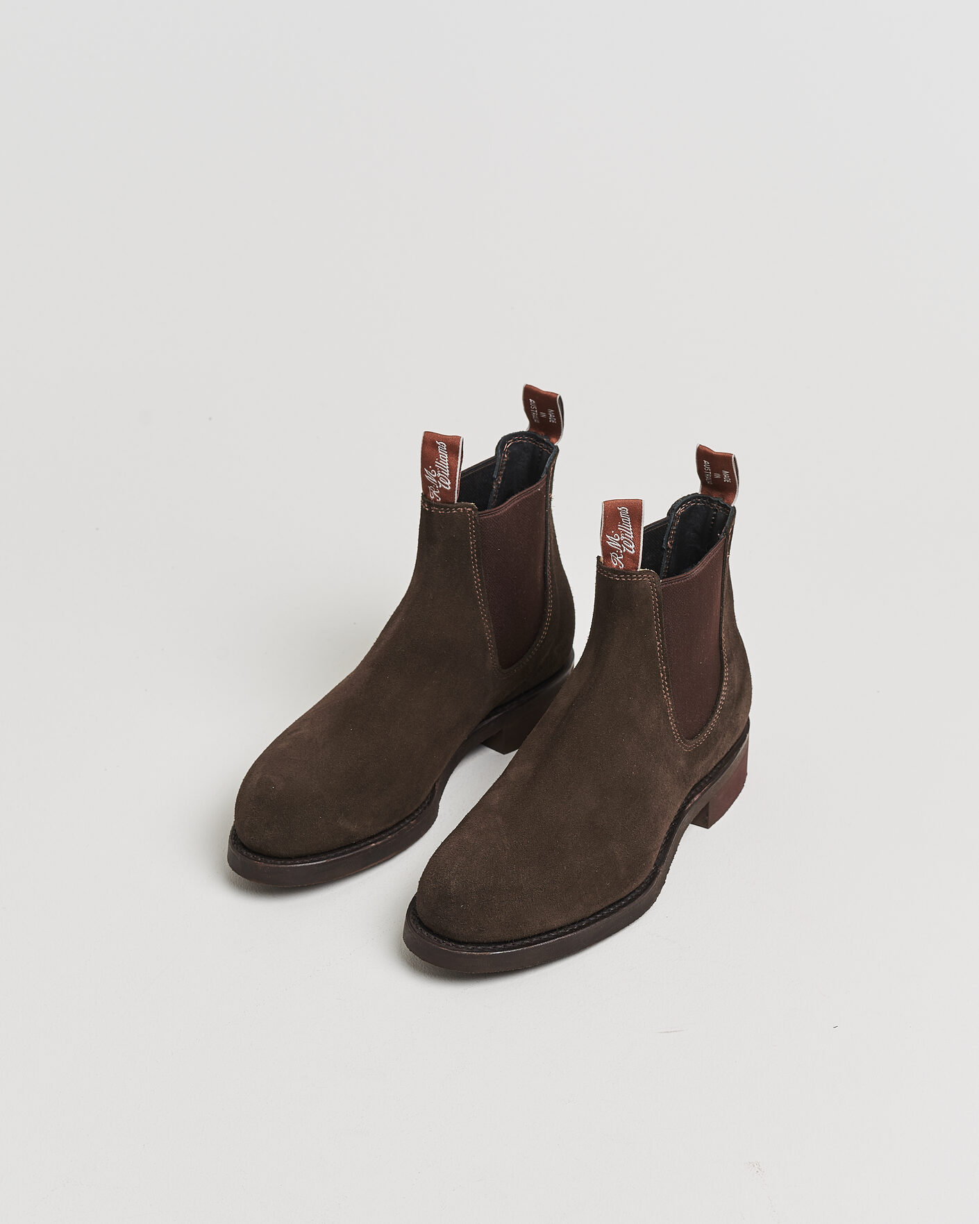 Herren | Pre-owned Rahmengenähte Schuhe | Pre-owned | R.M.Williams Gardener G Boot Chocolate Suede UK7 - EU41