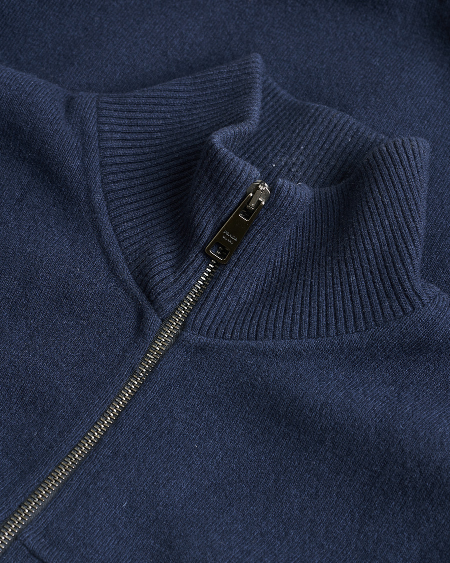 Herren | Pre-owned Pullover | Pre-owned | Prada Cashmere Blend Full Zip Cardigan Navy 50