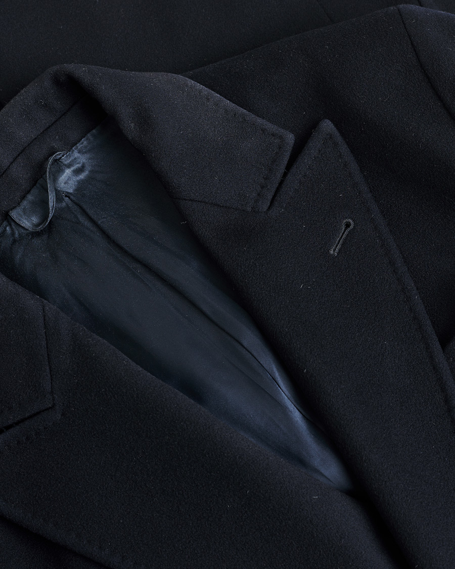 Herren | Aspesi Double Breasted Wool Coat Navy M | Pre-owned | Aspesi Double Breasted Wool Coat Navy M