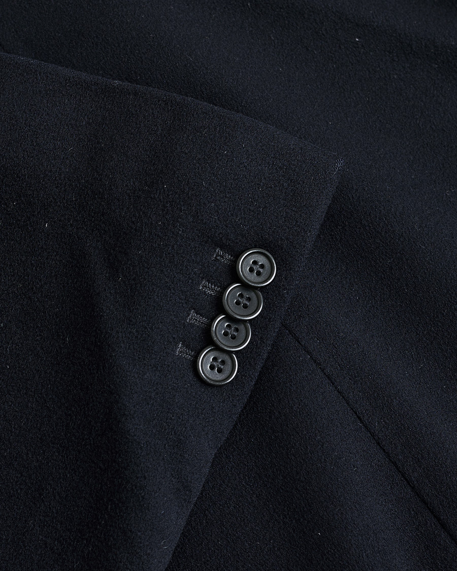 Herren | Aspesi Double Breasted Wool Coat Navy M | Pre-owned | Aspesi Double Breasted Wool Coat Navy M