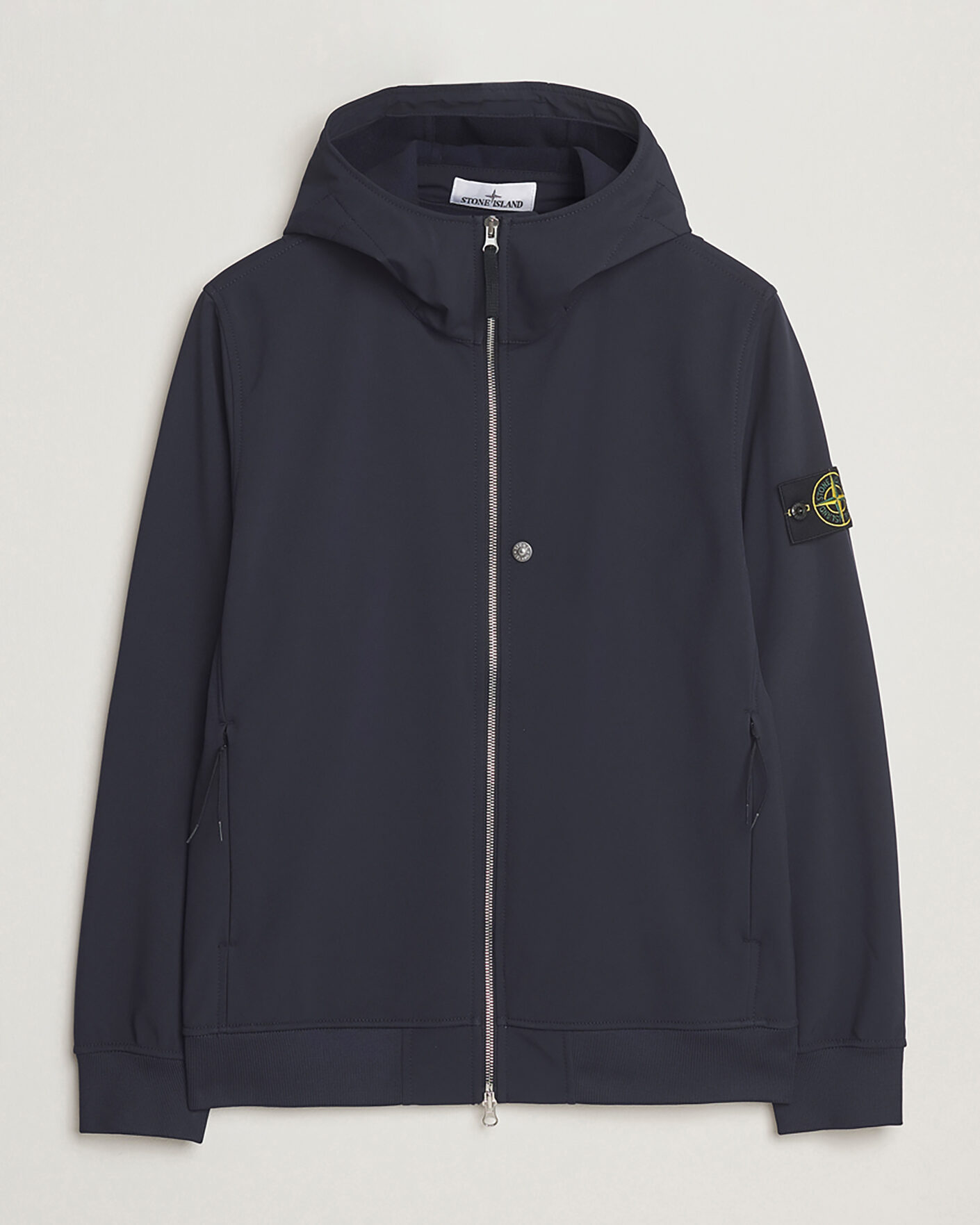Herren | Pre-owned Jacken | Pre-owned | Stone Island Soft Shell Re-Dyed Lined Hood Jacket Navy L