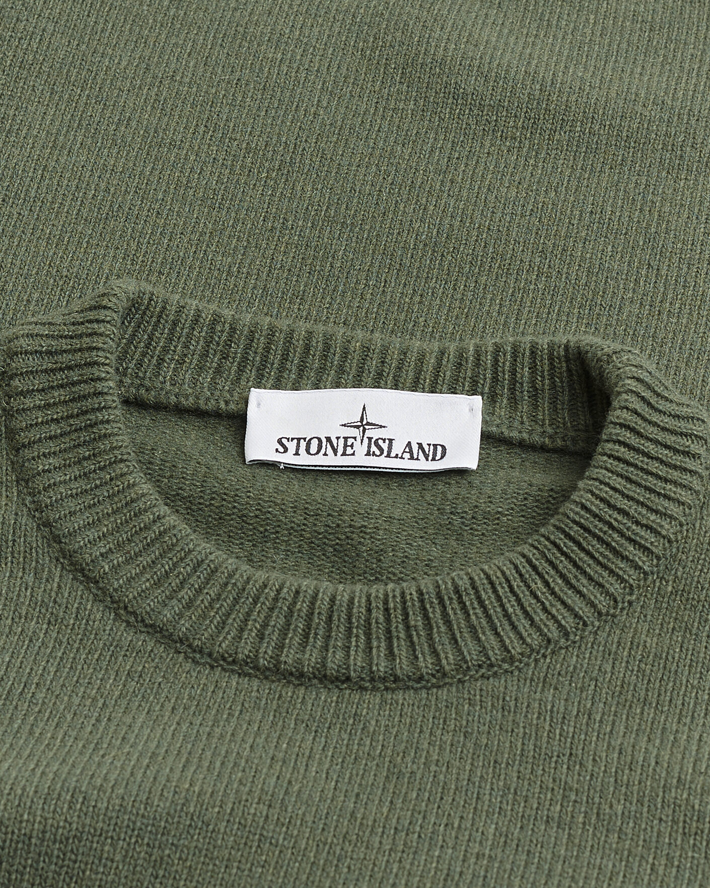 Herren | Pre-owned Pullover | Pre-owned | Stone Island Knitted Lambswool Crew Neck Military Green M