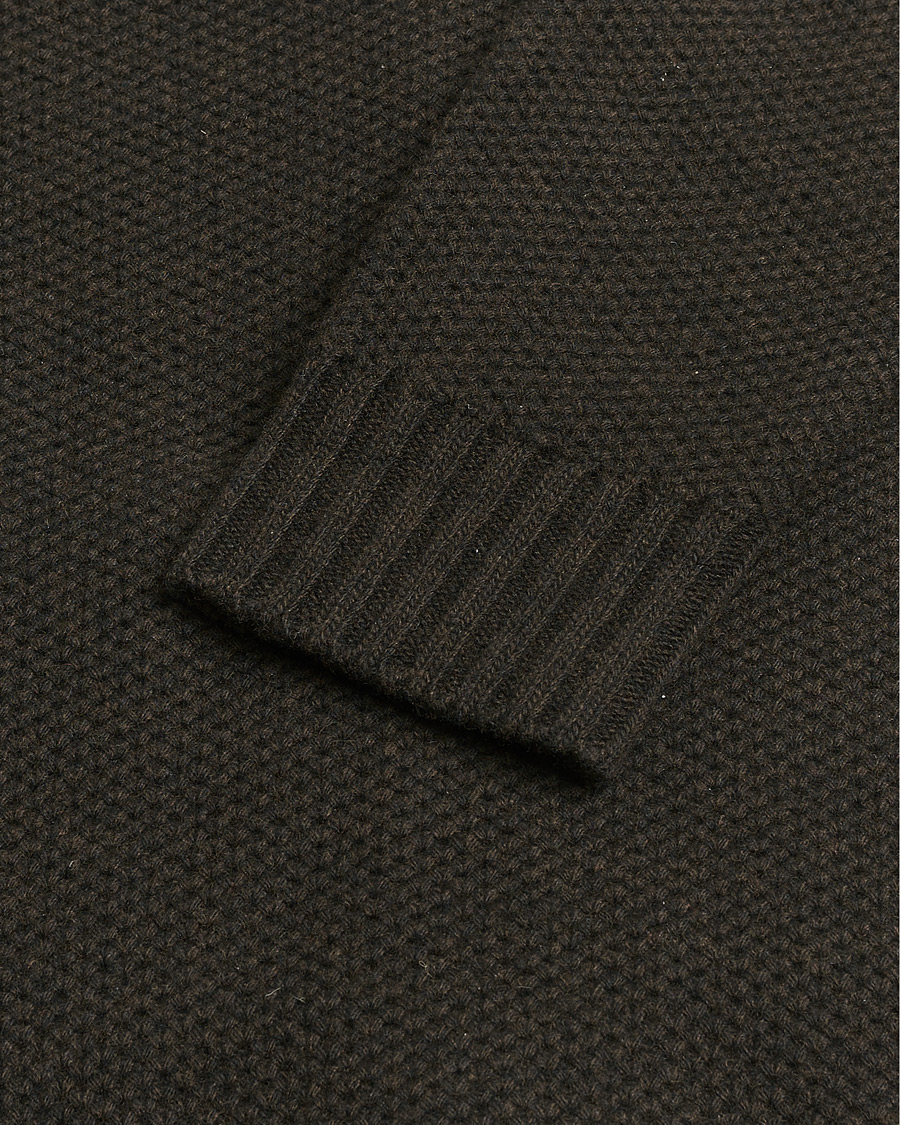 Herren | Pre-owned Pullover | Pre-owned | Morgano Heavy Knitted Wool/Cashmere Cardigan Dark Brown M