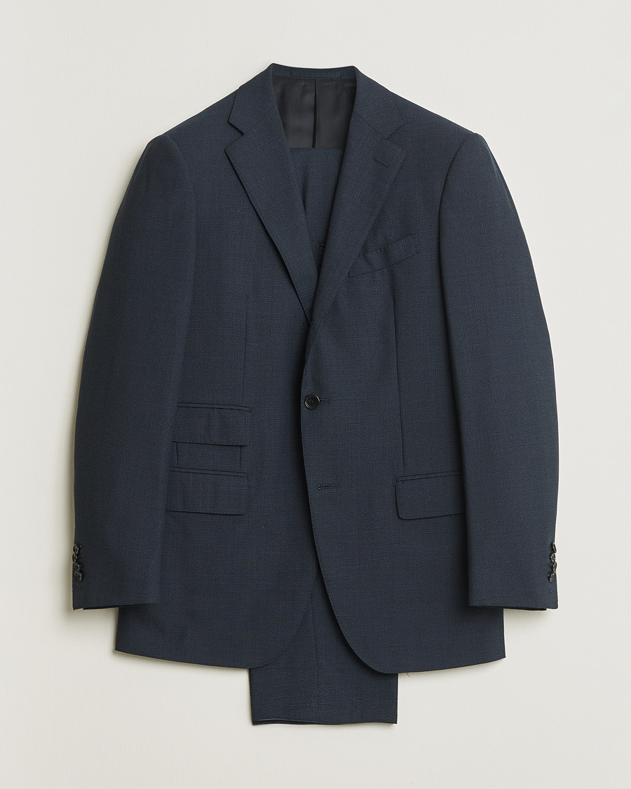 Herren | Pre-owned Anzüge | Pre-owned | Caruso 120s Wool Suit Dark Blue 48