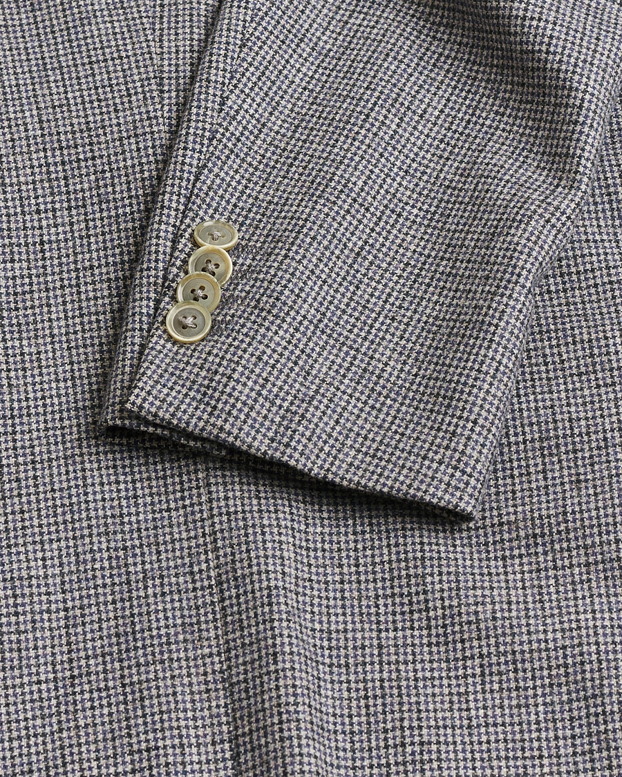 Herren | Pre-owned Sakkos | Pre-owned | Caruso Cashmere Blend Houndstooth Blazer Grey 48