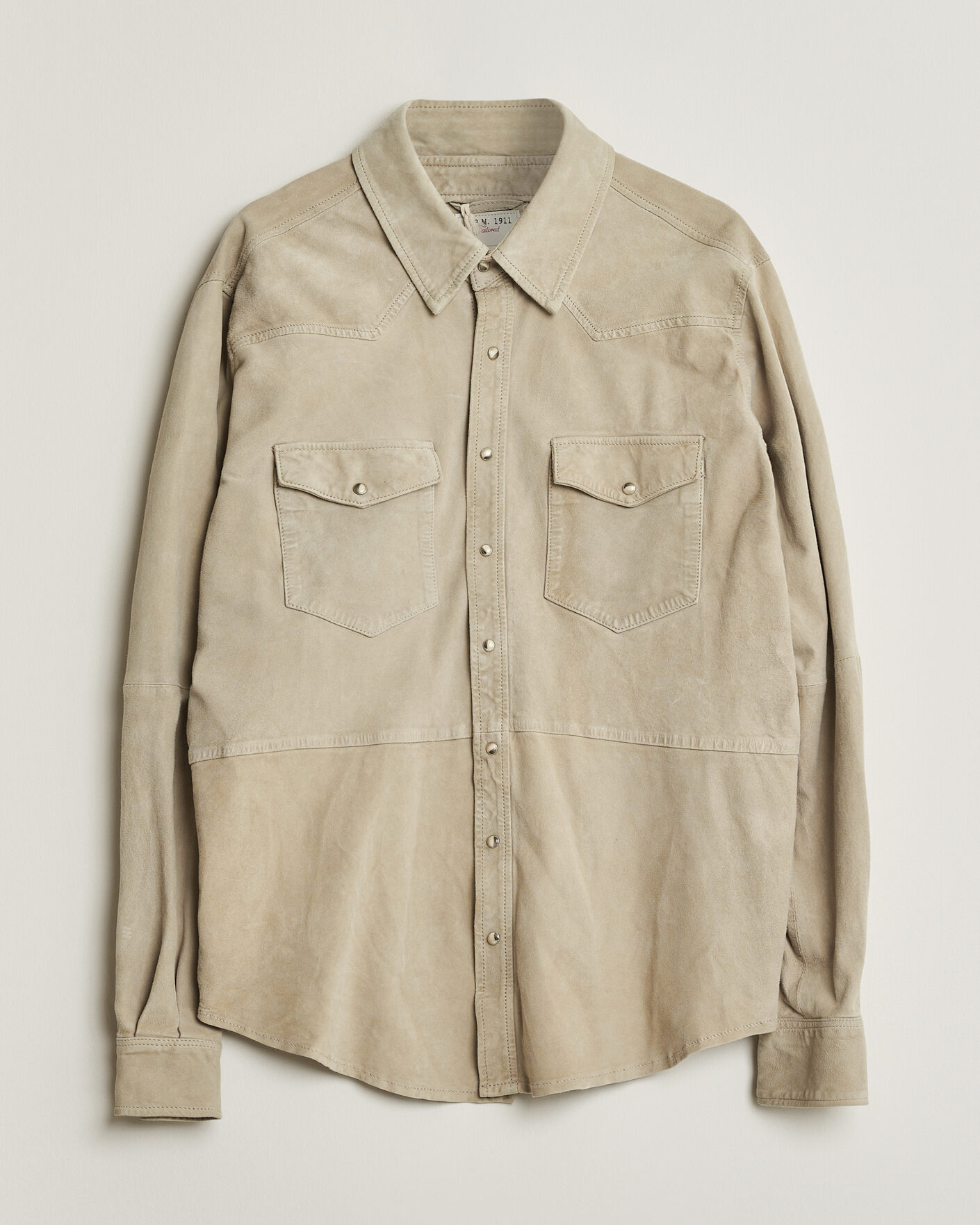 Herren | Pre-owned Hemden | Pre-owned | L.B.M. 1911 Suede Pocket Overshirt Beige 52