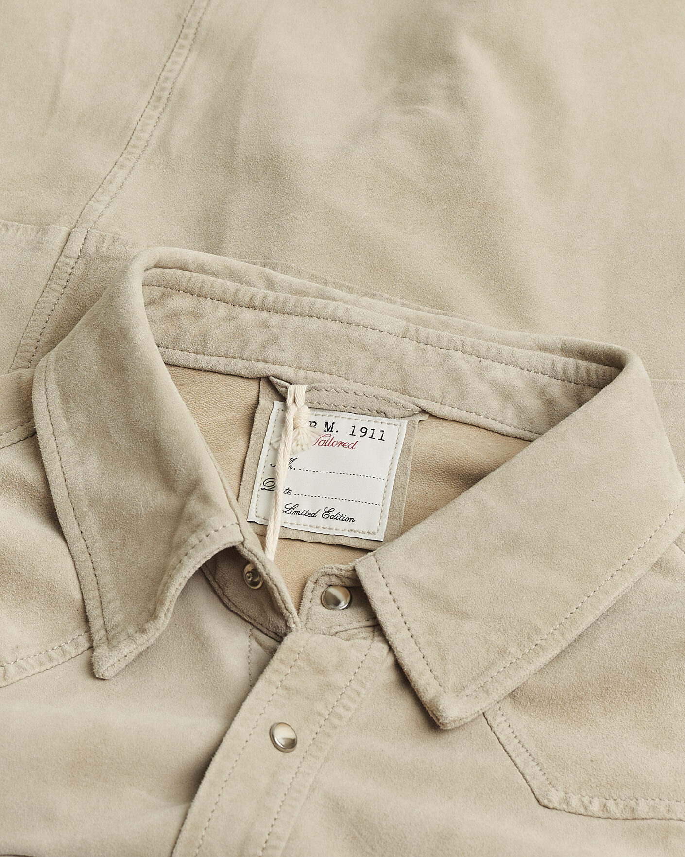 Herren | Pre-owned Hemden | Pre-owned | L.B.M. 1911 Suede Pocket Overshirt Beige 52