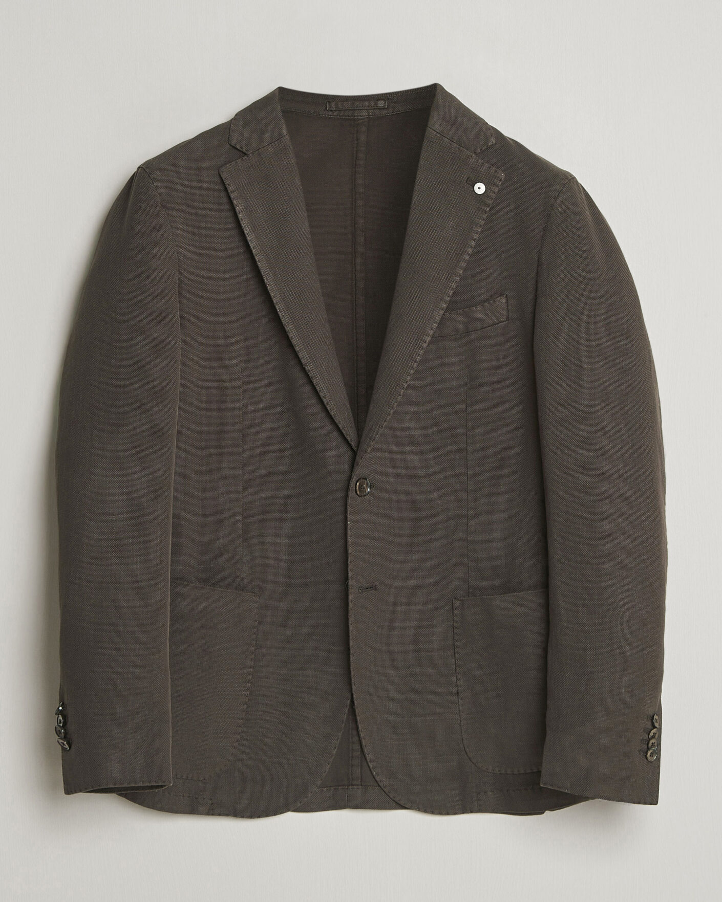 Herren | L.B.M. 1911 Jack Regular Fit Structured Cotton Blazer Brown 50 | Pre-owned | L.B.M. 1911 Jack Regular Fit Structured Cotton Blazer Brown 50