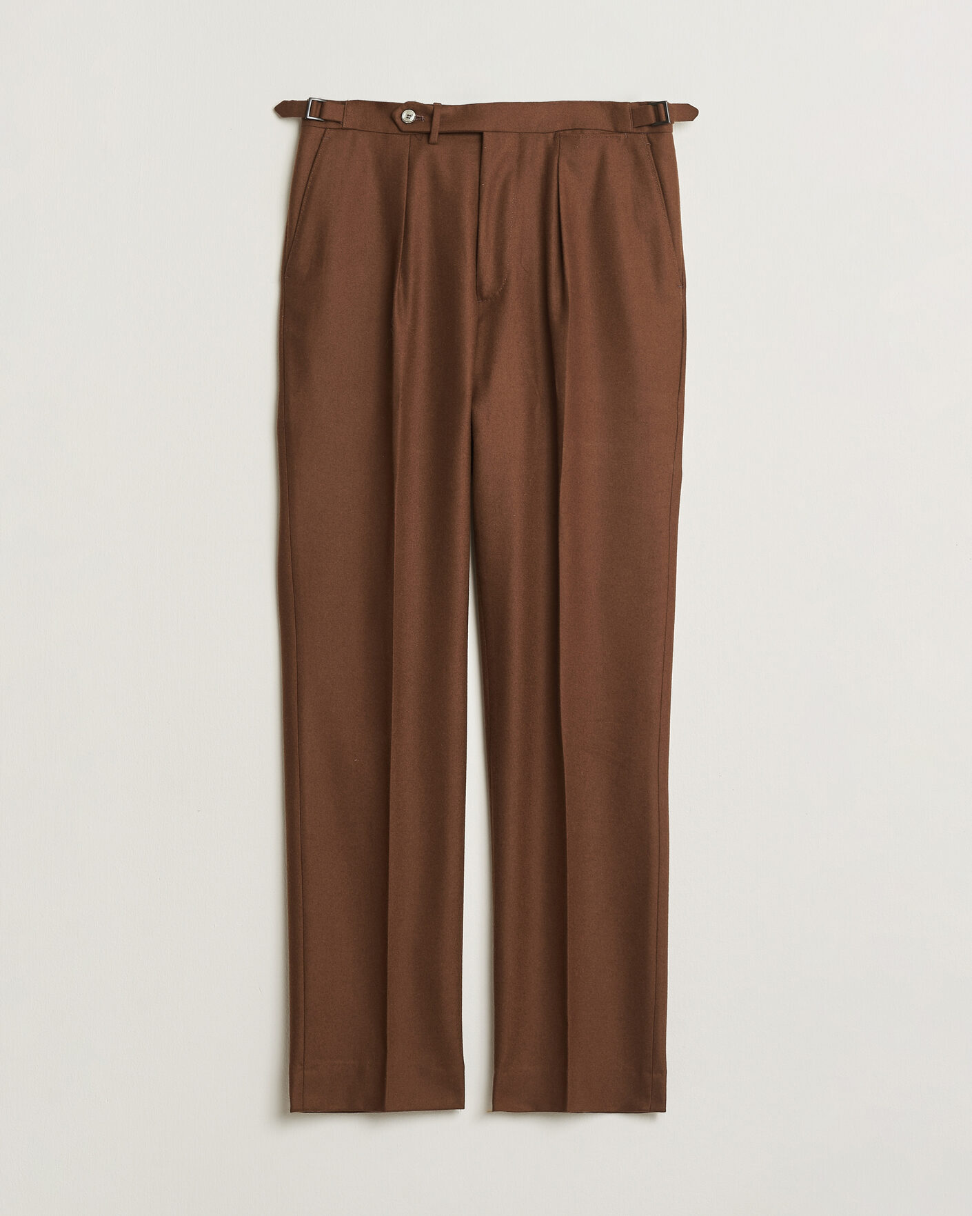 Herren | Pre-owned Hosen | Pre-owned | Santaniello Flannel Trousers Rust Brown 48