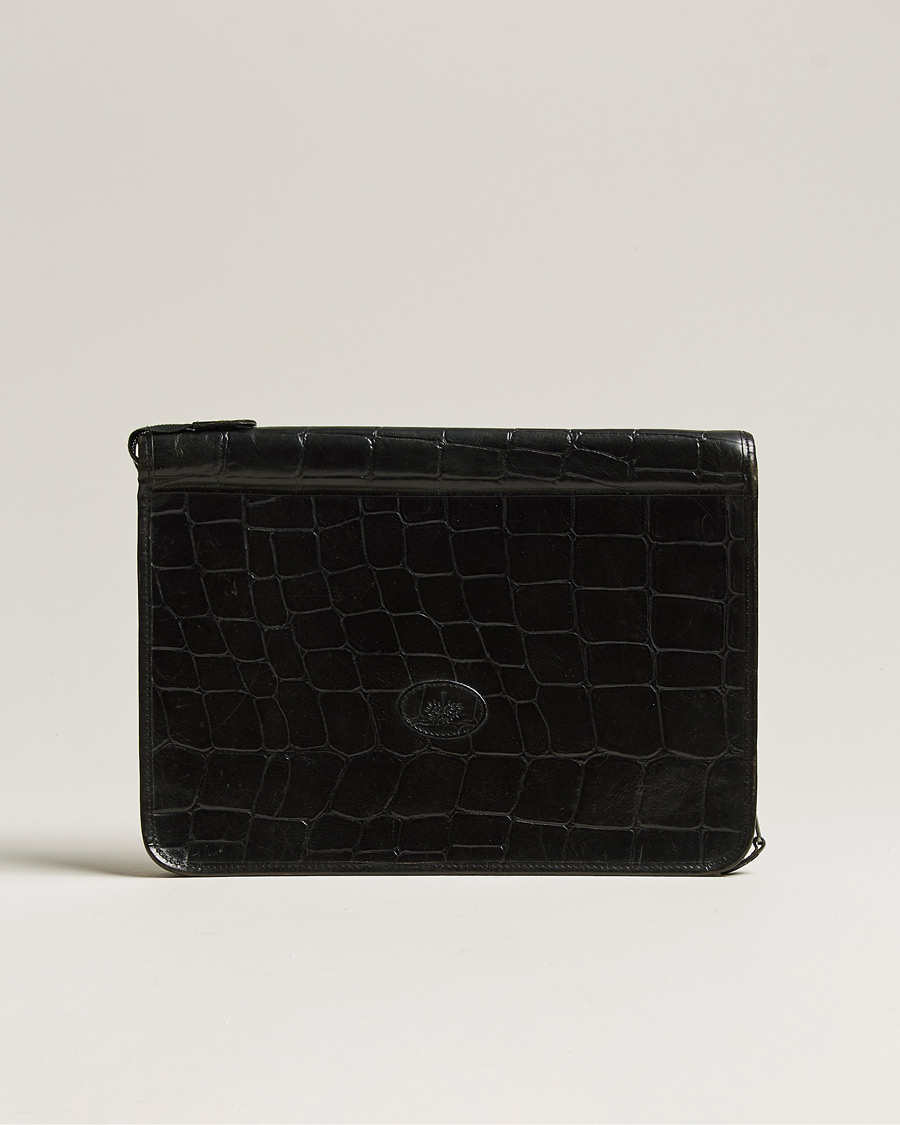 Herren | Pre-owned Accessoires | Pre-owned | Mulberry Vintage Document Bag Black Leather