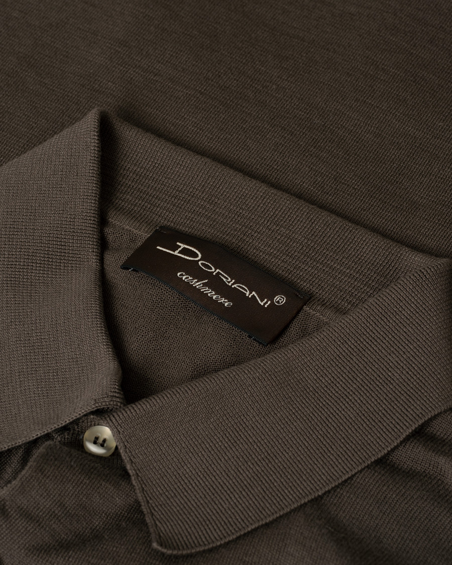 Herren | Poloshirts | Pre-owned | Doriani Cashmere Cotton Knitted Polo Brown