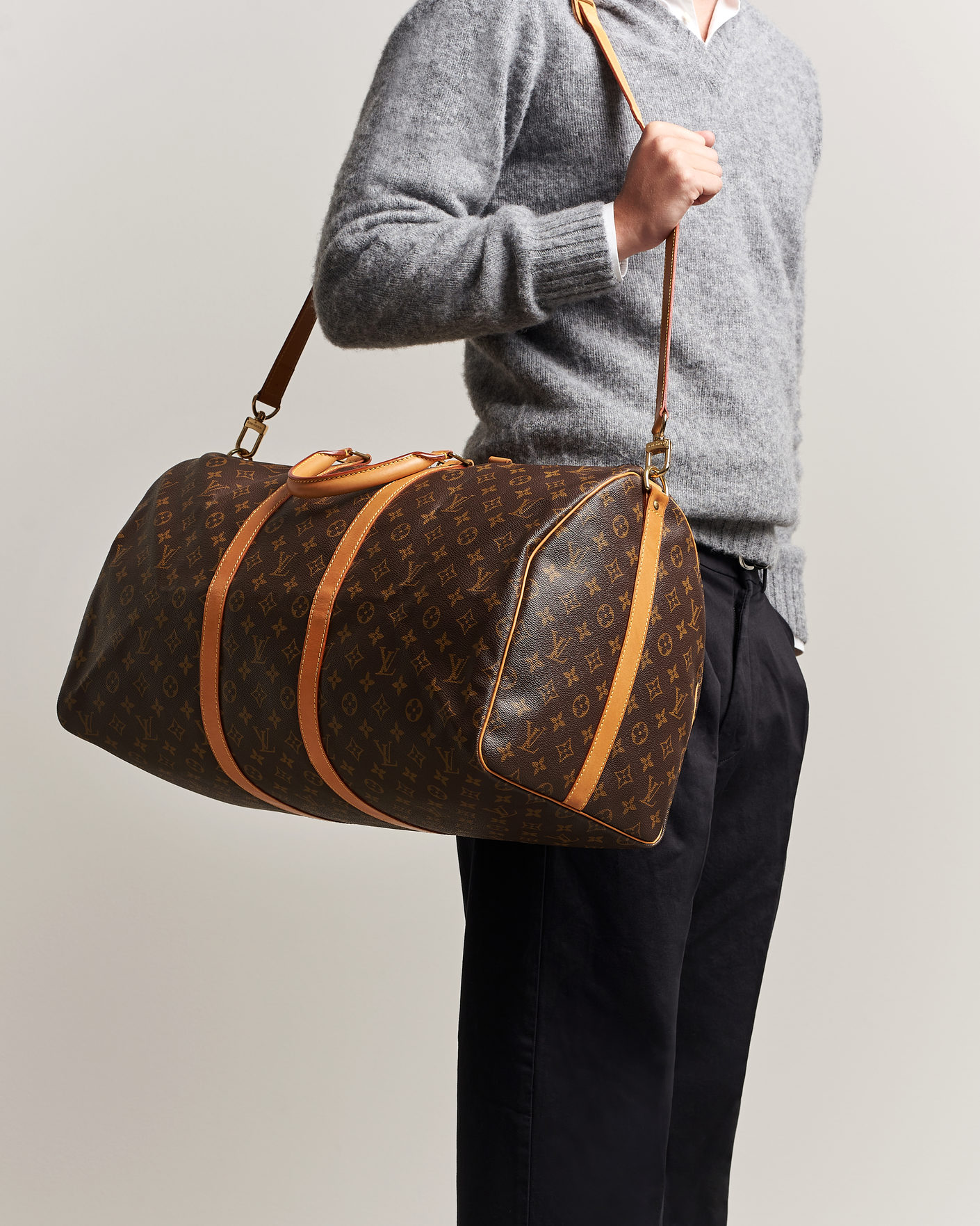 Herren | Pre-Owned & Vintage Bags | Louis Vuitton Pre-Owned | Keepall Bandouliére 55 Monogram